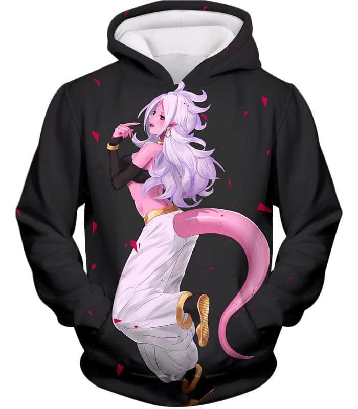 Dragon Ball Super Cute Evil Android 21 Form Anime Black Hoodie