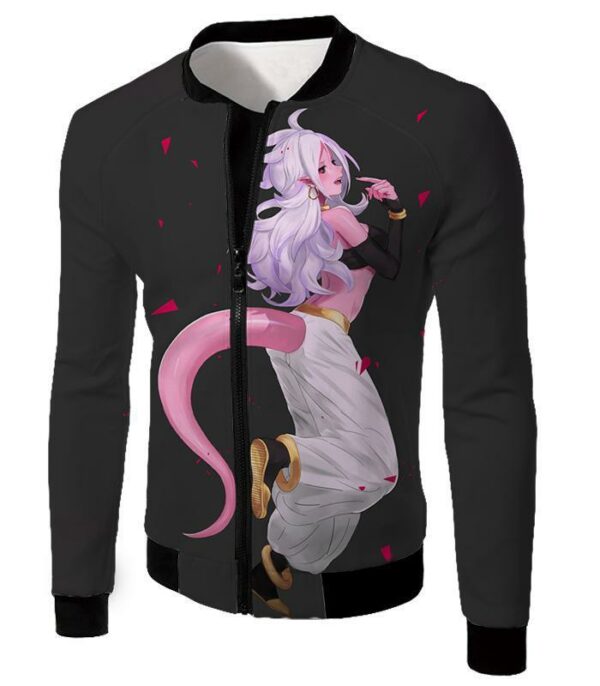 Dragon Ball Super Cute Evil Android 21 Form Anime Black Hoodie - Jacket