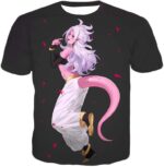 Dragon Ball Super Cute Evil Android 21 Form Anime Black Zip Up Hoodie - T-Shirt