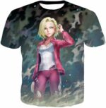 Dragon Ball Super Cute Fighter Android 18 Pretty Graphic Hoodie - Dragon Ball Z Hoodie - T-Shirt