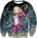 Dragon Ball Super Cute Fighter Android 18 Pretty Graphic Hoodie - Dragon Ball Z Hoodie - Sweatshirt