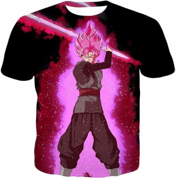 Dragon Ball Super Dangerous Evil Zamasu Super Saiyan Rose Cool Black Zip Up Hoodie - T-Shirt