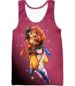 Dragon Ball Super DBZ Hoodie - Funny Super Saiyan 4 Art Gogeta X Goku Cute Pink Anime Zip Up Hoodie - Tank Top