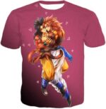 Dragon Ball Super DBZ Hoodie - Funny Super Saiyan 4 Art Gogeta X Goku Cute Pink Anime Zip Up Hoodie - T-Shirt