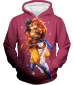 Dragon Ball Super DBZ Hoodie - Funny Super Saiyan 4 Art Gogeta X Goku Cute Pink Anime Hoodie