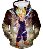 Dragon Ball Super DBZ Hoodie - Super Saiyan 2 Gohan Cell Saga Cool Graphic Action Zip Up Hoodie - Hoodie