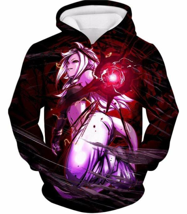 Dragon Ball Super Dragon Ball FighterZ Android 21 Graphic Action Zip Up Hoodie - DBZ Clothing Hoodie - Hoodie