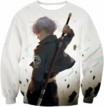 Dragon Ball Super Extremely Cool Future Trunks Graphic White Hoodie - Sweatshirt