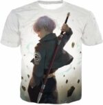 Dragon Ball Super Extremely Cool Future Trunks Graphic White Hoodie - T-Shirt