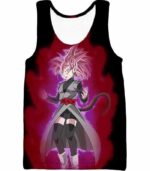 Dragon Ball Super Fan Art Female Zamasu Super Saiyan Rose Black Zip Up Hoodie - Tank Top