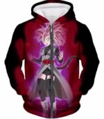 Dragon Ball Super Fan Art Female Zamasu Super Saiyan Rose Black Zip Up Hoodie