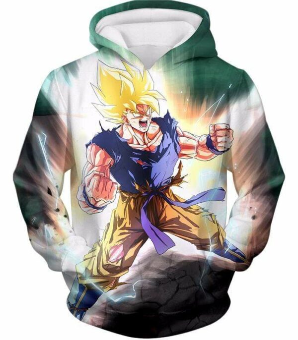 Dragon Ball Super Favourite Hero Goku Super Saiyan 2 Action Zip Up Hoodie - Dragon Ball Super Hoodie - Hoodie