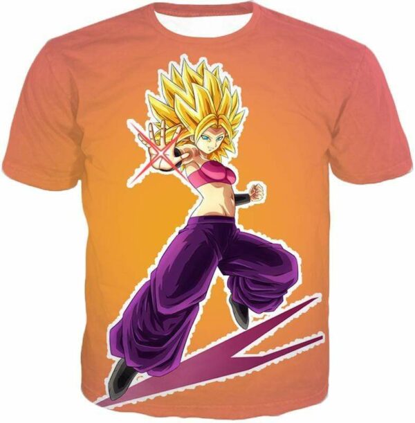 Dragon Ball Super Female Super Saiyan Caulifla Rose Hoodie - T-Shirt