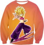 Dragon Ball Super Female Super Saiyan Caulifla Rose Zip Up Hoodie - Sweatshirt