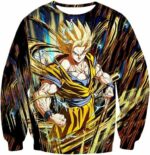 Dragon Ball Super Fighter Super Saiyan 2 Goku Graphics Zip Up Hoodie - Sweatshirt