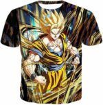 Dragon Ball Super Fighter Super Saiyan 2 Goku Graphics Zip Up Hoodie - T-Shirt