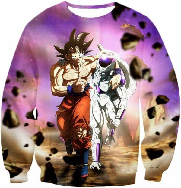 Dragon Ball Super Fighters Goku X Frieza Graphic Hoodie - Dragon Ball Hoodie - Sweatshirt