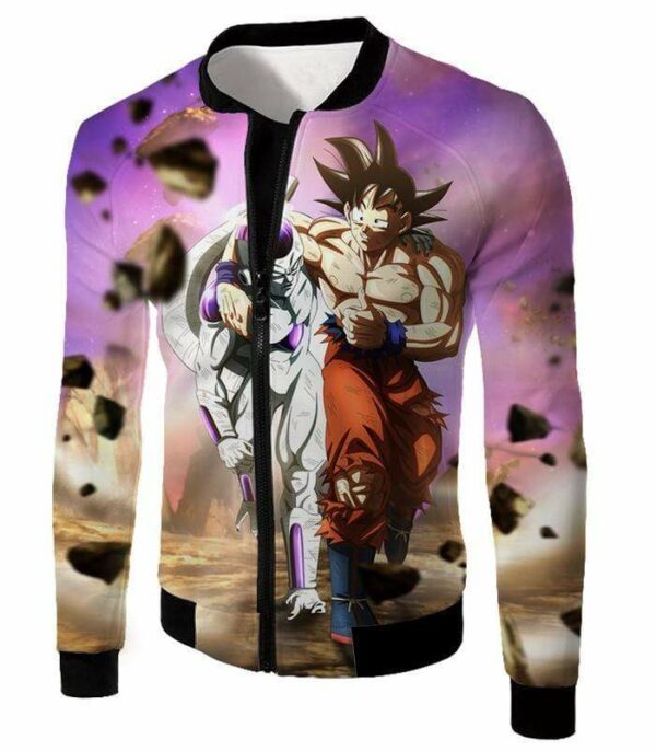 Dragon Ball Super Fighters Goku X Frieza Graphic Hoodie - Dragon Ball Hoodie - Jacket