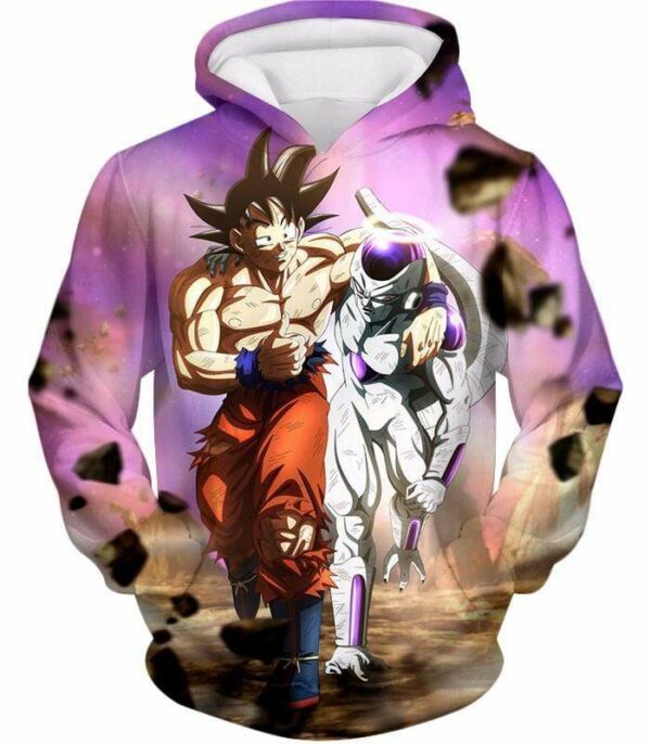 Dragon Ball Super Fighters Goku X Frieza Graphic Hoodie - Dragon Ball Hoodie - Hoodie