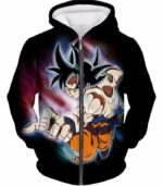 Dragon Ball Super Form Goku Ultra Instinct Cool Action Black Hoodie - Dragon Ball Super Hoodie - Zip Up Hoodie