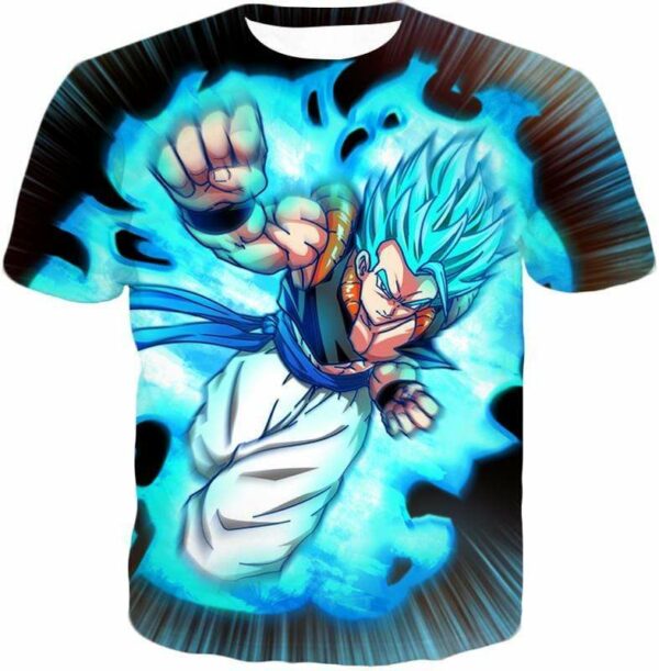 Dragon Ball Super Fusion Gogeta Super Saiyan Blue Cool Action Zip Up Hoodie - T-Shirt