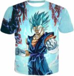Dragon Ball Super Fusion Technique Warrior Vegito Super Saiyan Blue Graphic Zip Up Hoodie - T-Shirt