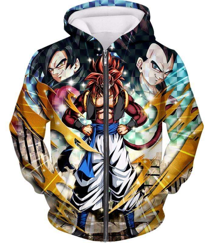 Dragon Ball Super Fusion Xeno Gogeta Cool Graphic Zip Up Hoodie