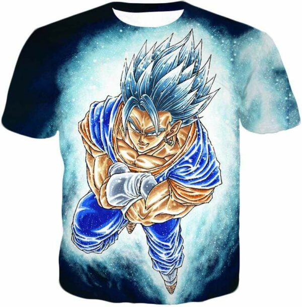 Dragon Ball Super Godly Form Super Saiyan Blue Vegito Cool Zip Up Hoodie - T-Shirt