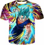 Dragon Ball Super Godly Form Vegito Super Saiyan Blue Graphic Zip Up Hoodie - T-Shirt