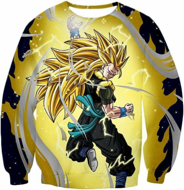 Dragon Ball Super Gogeta Xeno Super Saiyan 3 Form Action Zip Up Hoodie - Sweatshirt