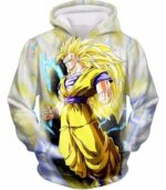 Dragon Ball Super Goku Super Saiyan 3 Anime White Zip Up Hoodie - Hoodie