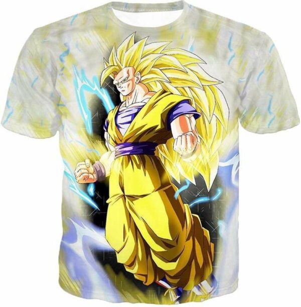 Dragon Ball Super Goku Super Saiyan 3 Anime White Zip Up Hoodie - T-Shirt