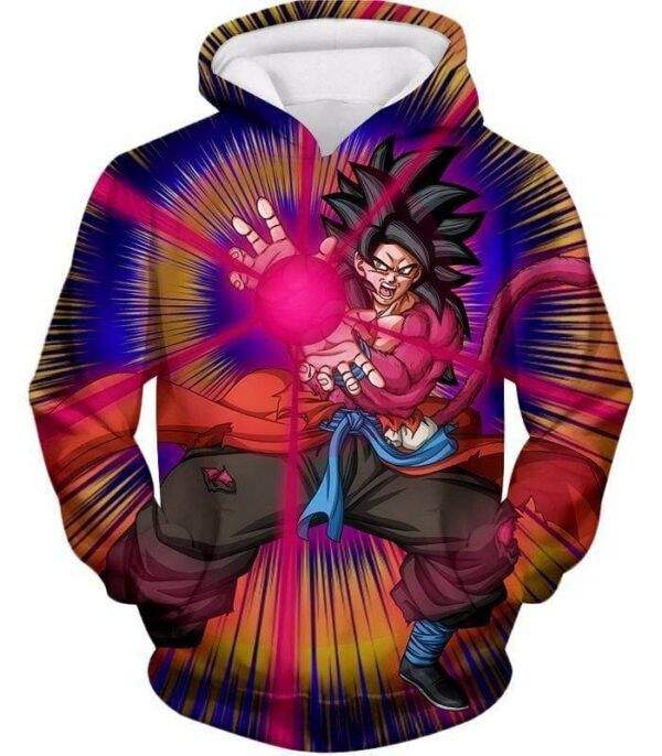 Dragon Ball Super Goku Super Saiyan 4 Action Hoodie - Dragon Ball Z Hoodie - Hoodie