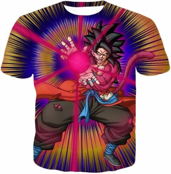 Dragon Ball Super Goku Super Saiyan 4 Action Hoodie - Dragon Ball Z Hoodie - T-Shirt