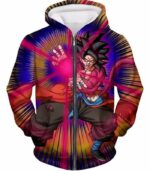 Dragon Ball Super Goku Super Saiyan 4 Action Hoodie - Dragon Ball Z Hoodie - Zip Up Hoodie