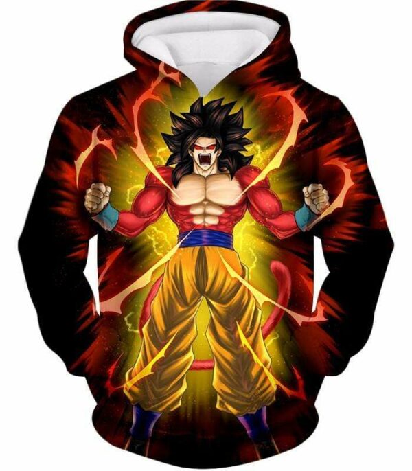 Dragon Ball Super Goku Super Saiyan 4 Power Black Hoodie - Hoodie