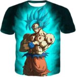 Dragon Ball Super Goku Super Saiyan Blue Cool Godly Form Zip Up Hoodie - T-Shirt