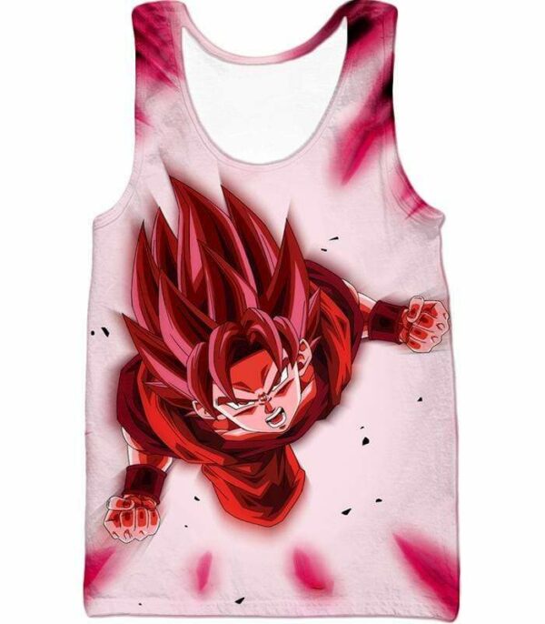 Dragon Ball Super Goku Super Saiyan God Power White Hoodie - Tank Top