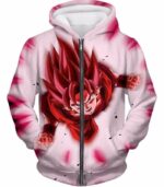 Dragon Ball Super Goku Super Saiyan God Power White Hoodie - Zip Up Hoodie