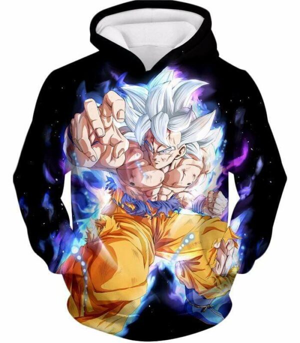 Dragon Ball Super Goku Super Saiyan White Incredible Black  Zip Up Hoodie - Hoodie