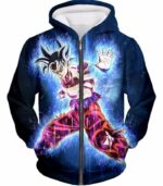 Dragon Ball Super Goku Ultra Instinct Power Cool Black Hoodie - Dragon Ball Hoodie - Zip Up Hoodie