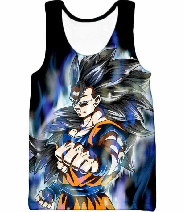 Dragon Ball Super Goku Ultra Instinct Super Saiyan 3 Black Hoodie - Tank Top