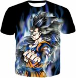 Dragon Ball Super Goku Ultra Instinct Super Saiyan 3 Black Zip Up Hoodie - T-Shirt