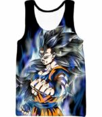 Dragon Ball Super Goku Ultra Instinct Super Saiyan 3 Black Zip Up Hoodie - Tank Top