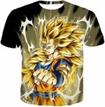 Dragon Ball Super Incredible Fighter Goku Super Saiyan 3 Graphic Black Hoodie - T-Shirt