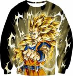 Dragon Ball Super Incredible Fighter Goku Super Saiyan 3 Graphic Black Hoodie - Sweatshirt