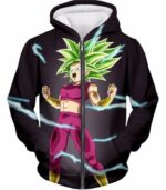 Dragon Ball Super Legendary Super Saiyan Kale Cool Black Zip Up Hoodie - DBZ Clothing Hoodie