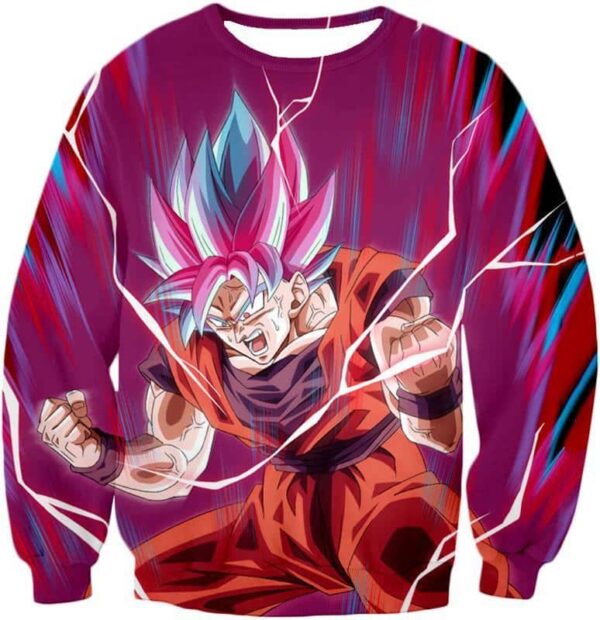 Dragon Ball Super Rising Power Goku Super Saiyan Blue Kaio-ken Zip Up Hoodie - Sweatshirt