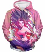 Dragon Ball Super Saiyan Caulifla Cool Action Pink Hoodie - Dragon Ball Hoodie - Hoodie