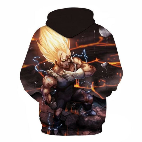 Dragon Ball Super Saiyan Vegeta 3D Hoodie - Dragon Ball Cosplay 3D Hoodie Pullover